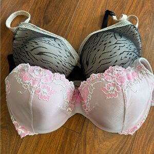 Lot 2 Bra’s/ Victoria Secret Pink Floral Lace Push-Up Bra and Sophie B Bra